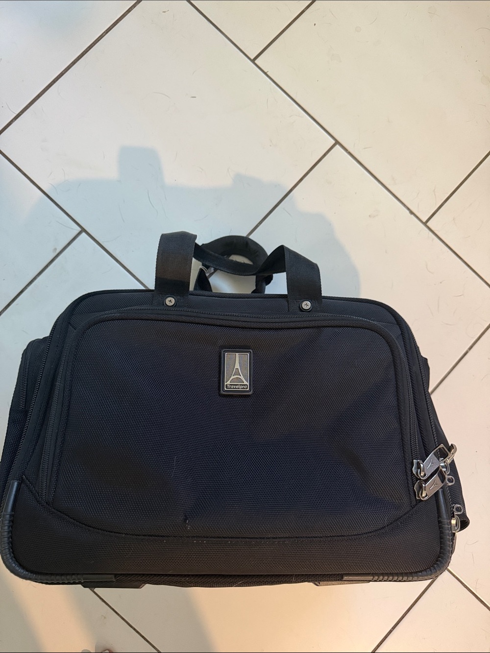Black Travel Briefcase Bag with Front Compartment